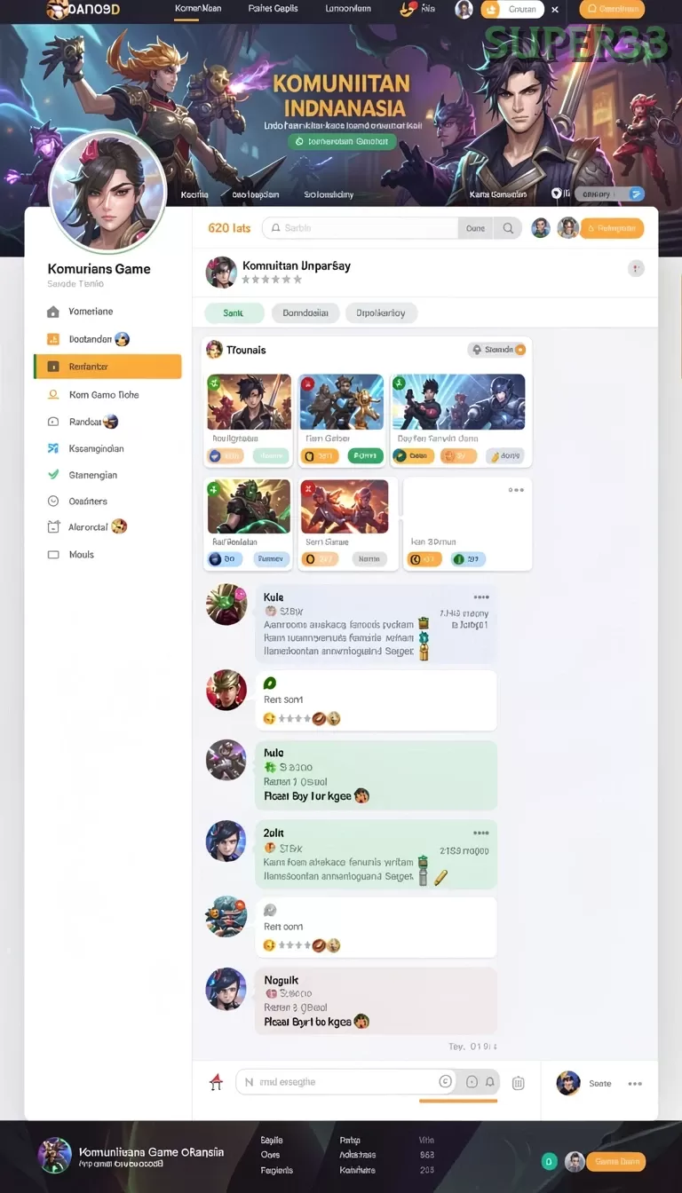 Cuplikan layar IDA777 — menu navigasi
