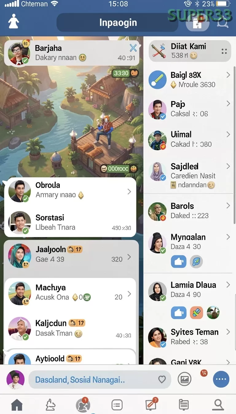 Cuplikan layar CADAS138 — menu navigasi